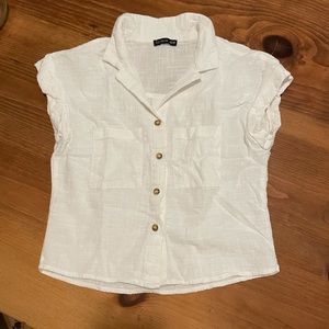 Cotton On White Collared Crop - XXS